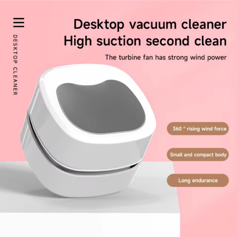 Desktop vacuum cleaner high suction - white