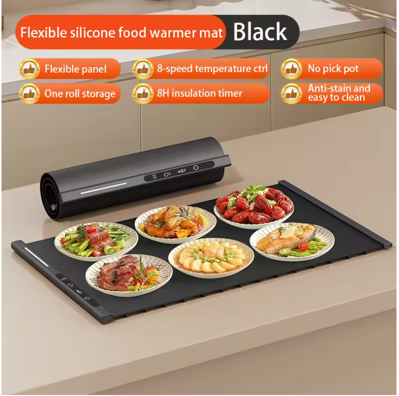 Foldable Food Warming Tray – Flexible Silicone Mat