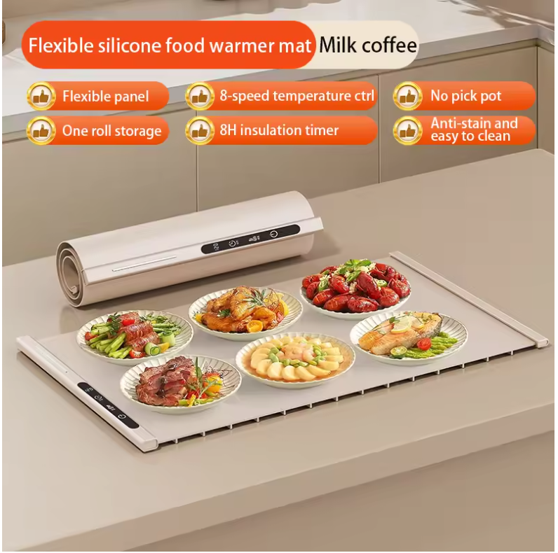 Foldable Food Warming Tray – Flexible Silicone Mat